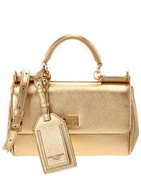 Dolce & Gabbana My Sicily Leather Shoulder Bag