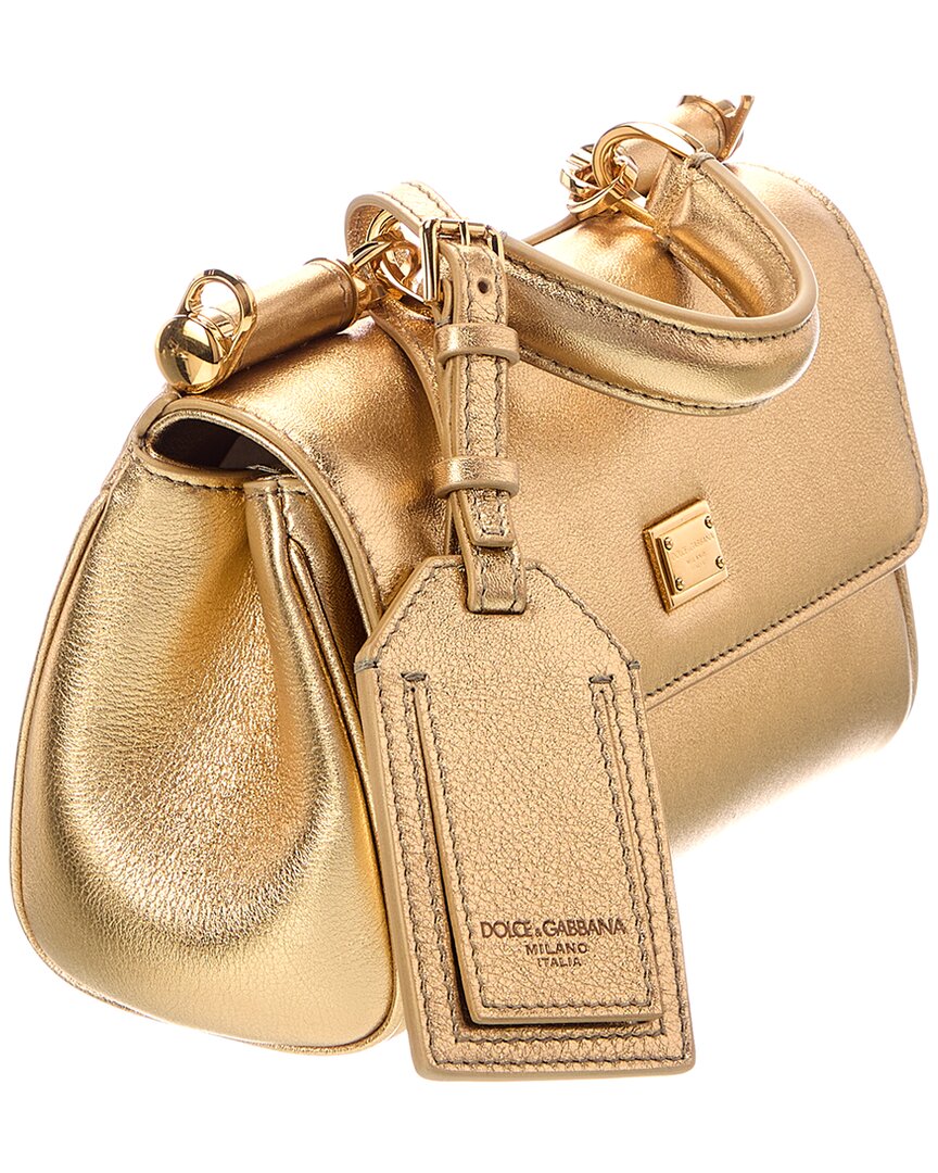 Dolce & Gabbana My Sicily Leather Shoulder Bag