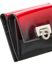 Ferragamo Gancini Clasp Leather Card Case Wallet