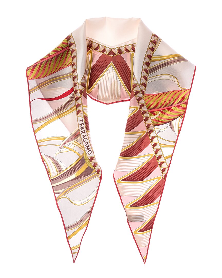Ferragamo Ferragamo Butterflies Print Silk Scarf