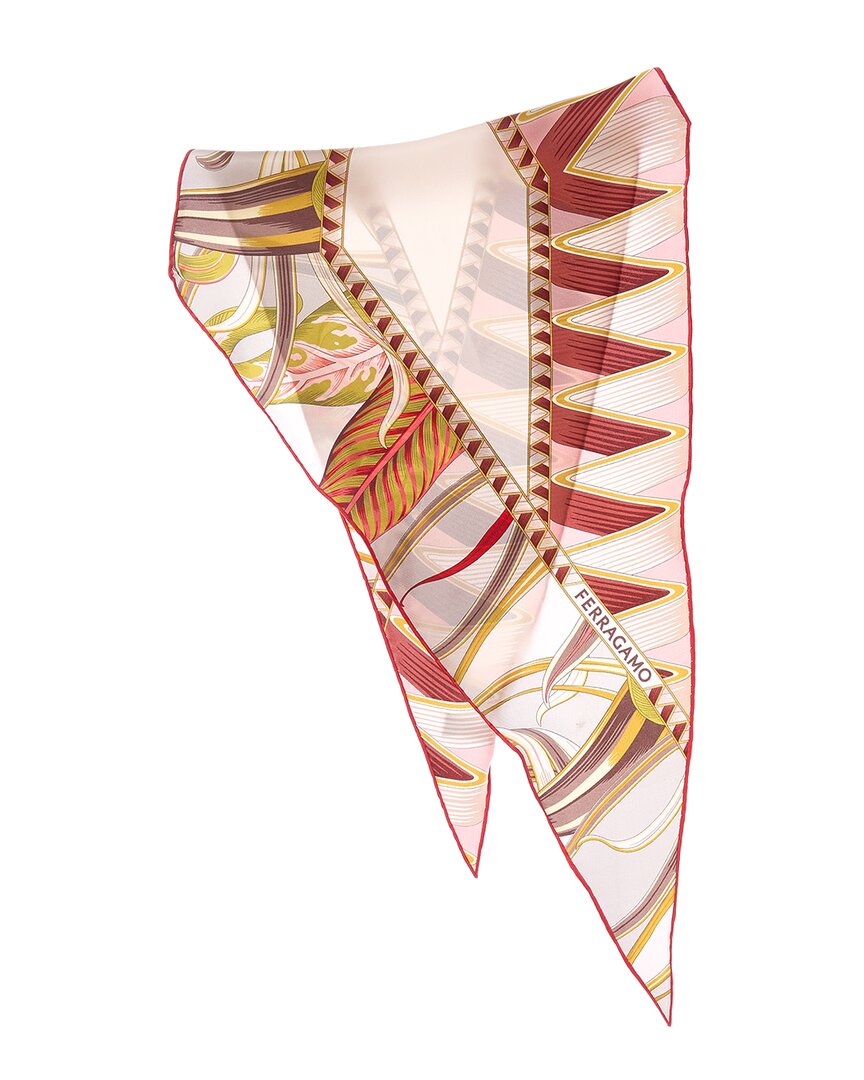 Ferragamo Ferragamo Butterflies Print Silk Scarf