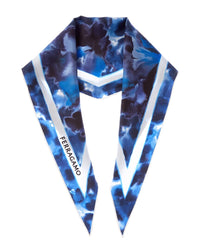 Ferragamo Ferragamo Carnation Print Silk Scarf