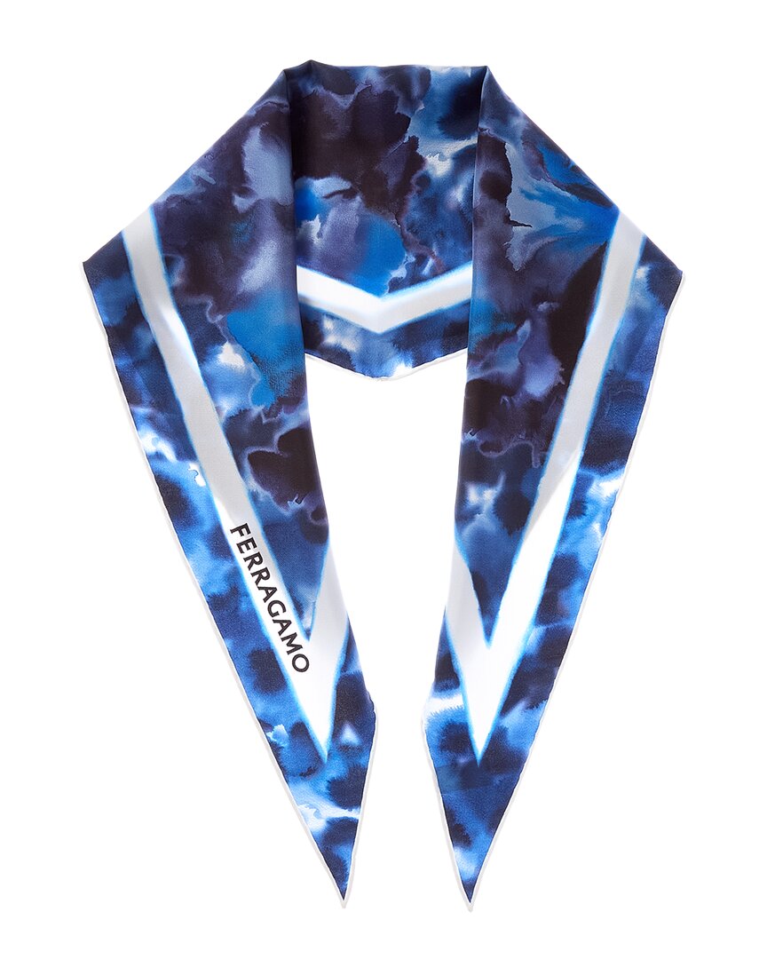 Ferragamo Ferragamo Carnation Print Silk Scarf