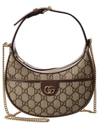 Gucci Gucci Ophidia Mini Gg Supreme Canvas & Leather Hobo Bag