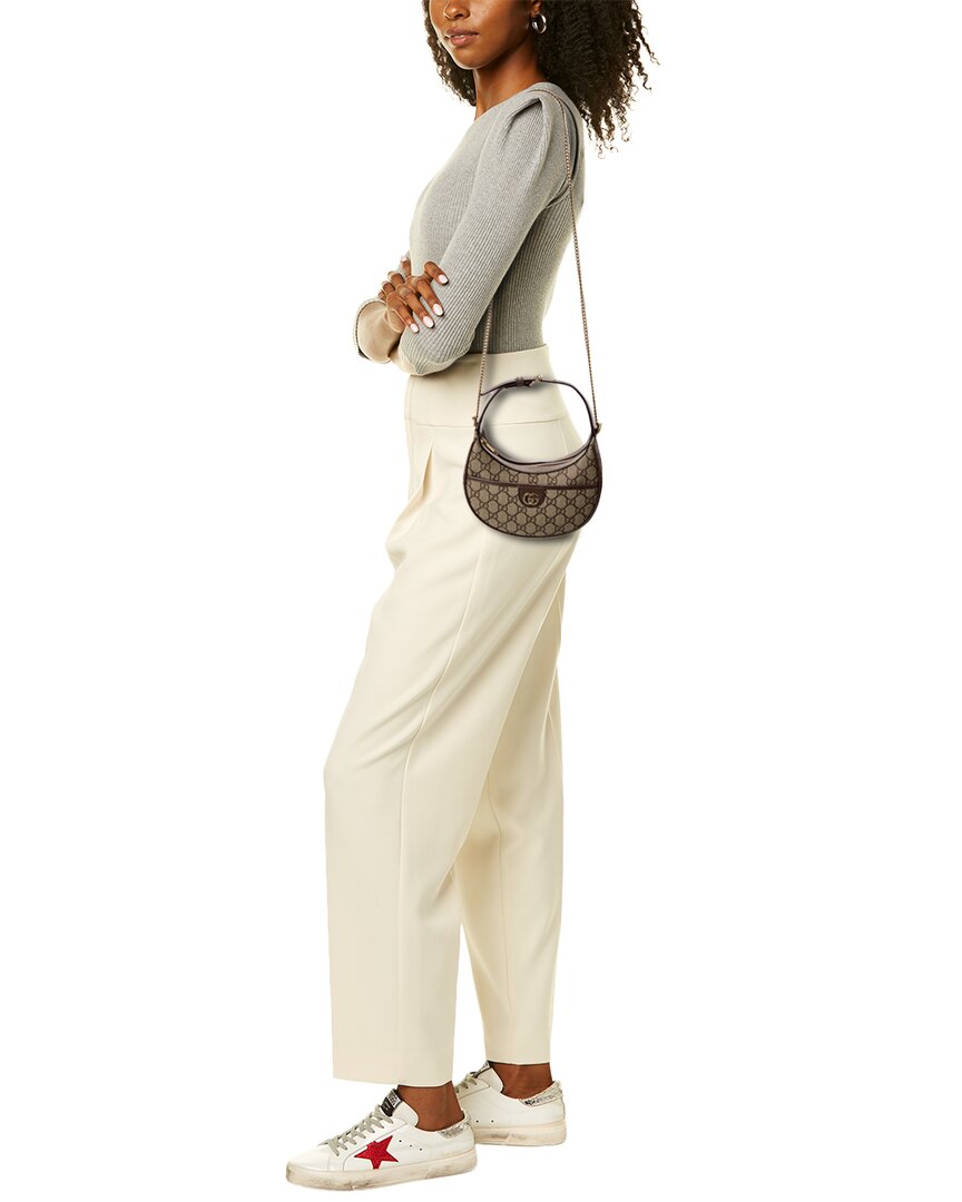 Gucci Gucci Ophidia Mini Gg Supreme Canvas & Leather Hobo Bag