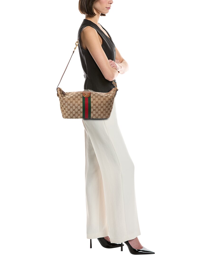 Gucci Gucci Ophidia Medium Canvas & Leather Cosmetic Cas