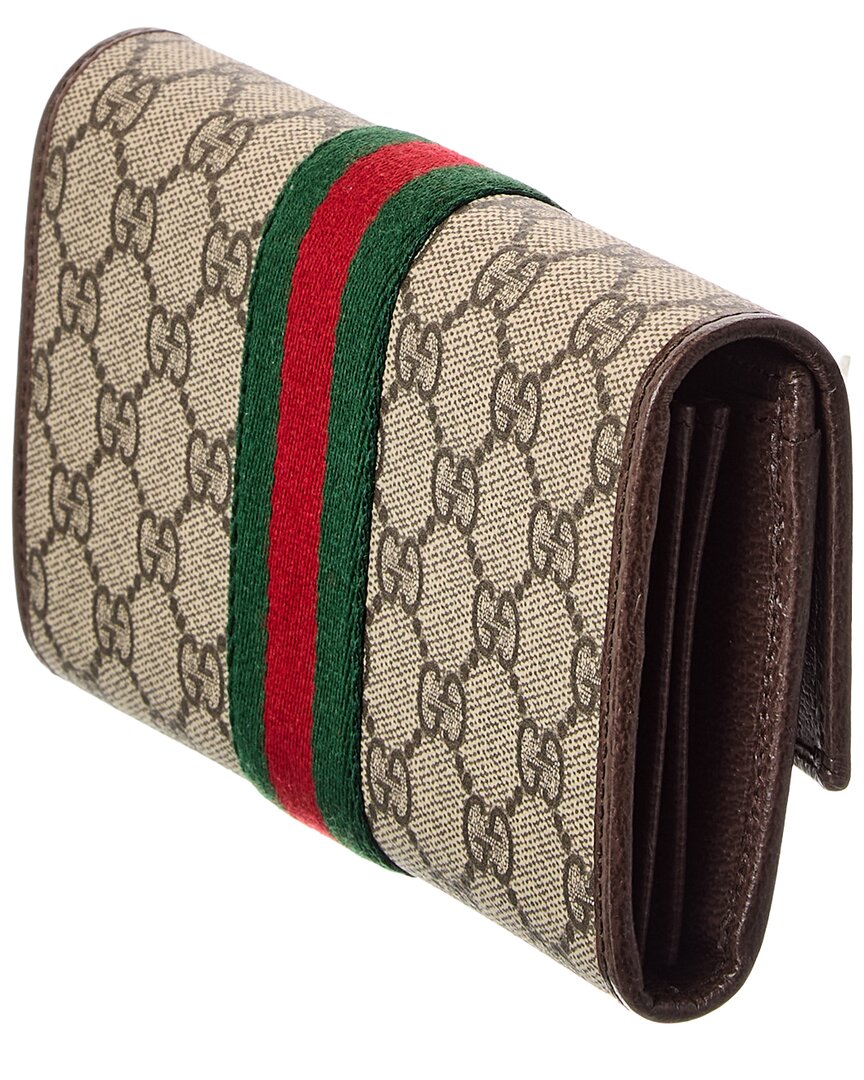 Gucci Gucci Ophidia Gg Supreme Canvas & Leather Continental Wallet