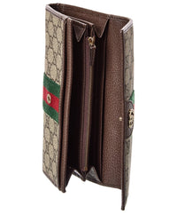 Gucci Gucci Ophidia Gg Supreme Canvas & Leather Continental Wallet