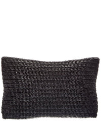 Saint Laurent Ysl Large Raffia Pouch