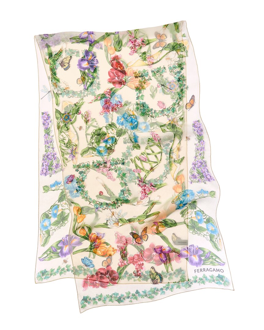 Ferragamo Ferragamo Logo Mini Silk Scarf