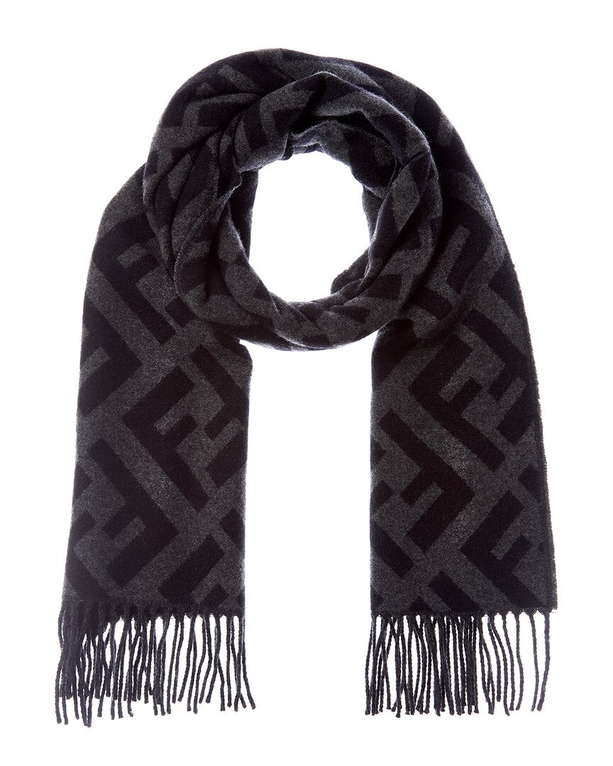 Fendi Ff Logo Cashmere Scarf