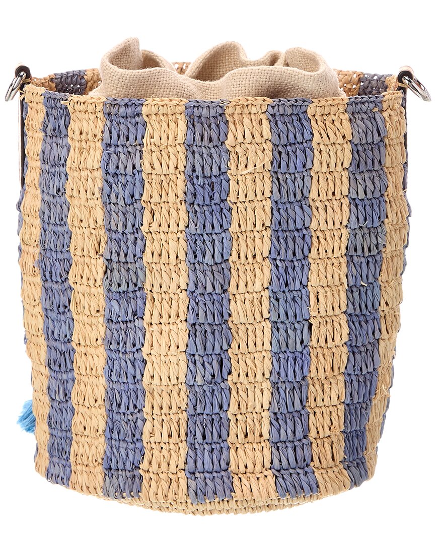 Valentino Valentino Vlogo Signature Small Raffia Bucket Bag