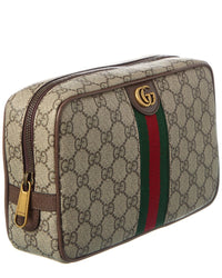 Gucci Gucci Gg Savoy Medium Gg Supreme Canvas & Leather Toiletry Case