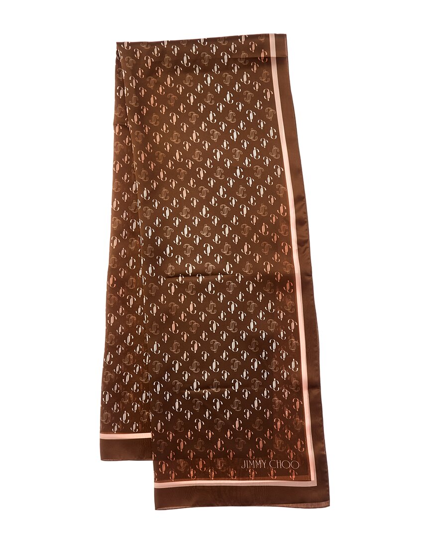Jimmy Choo Jimmy Choo Logo Silk Scarf