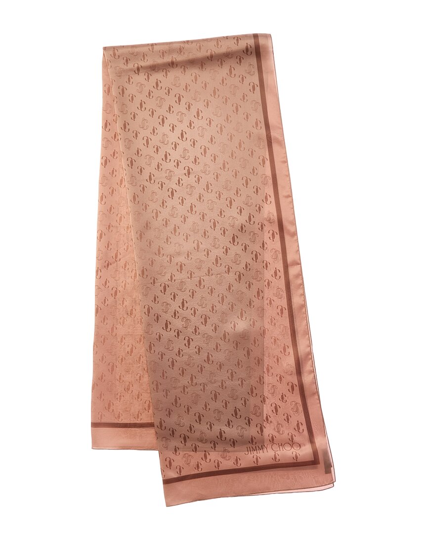Jimmy Choo Jimmy Choo Logo Silk Scarf