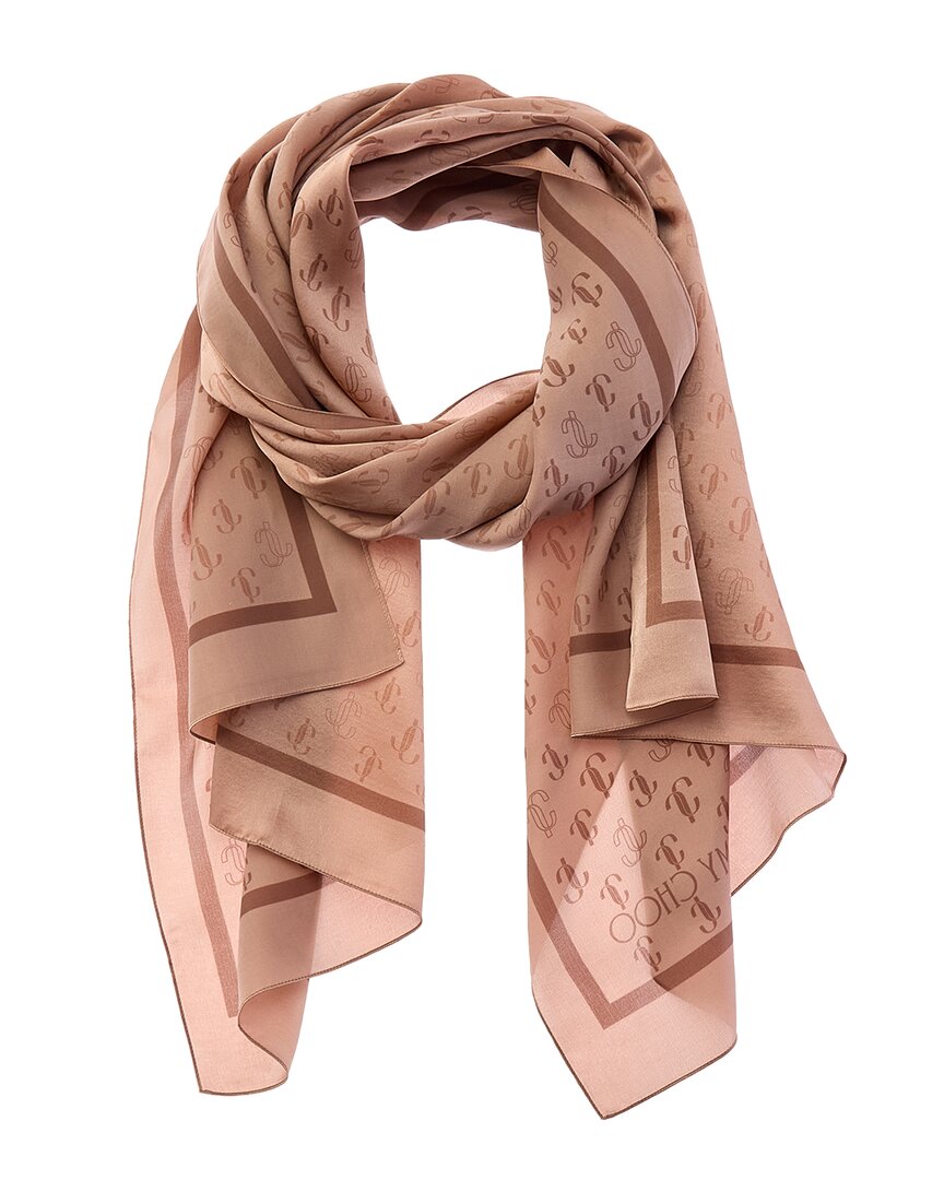 Jimmy Choo Jimmy Choo Logo Silk Scarf