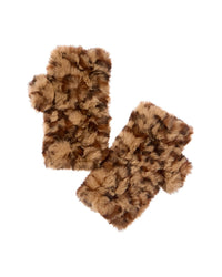 Surell Accessories Knitted Stretchy Texting Mittens Brown Multi