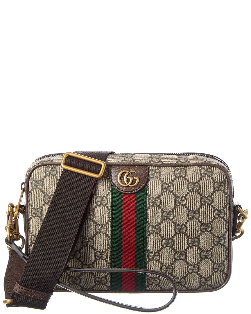 Gucci Gucci Ophidia Small Gg Supreme Canvas & Leather Crossbody