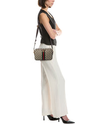 Gucci Gucci Ophidia Small Gg Supreme Canvas & Leather Crossbody