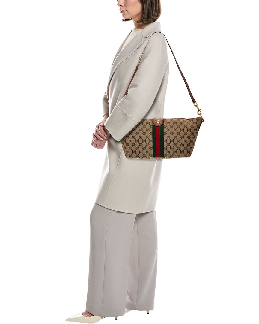 Gucci Gucci Ophidia Medium Canvas & Leather Cosmetic Cas