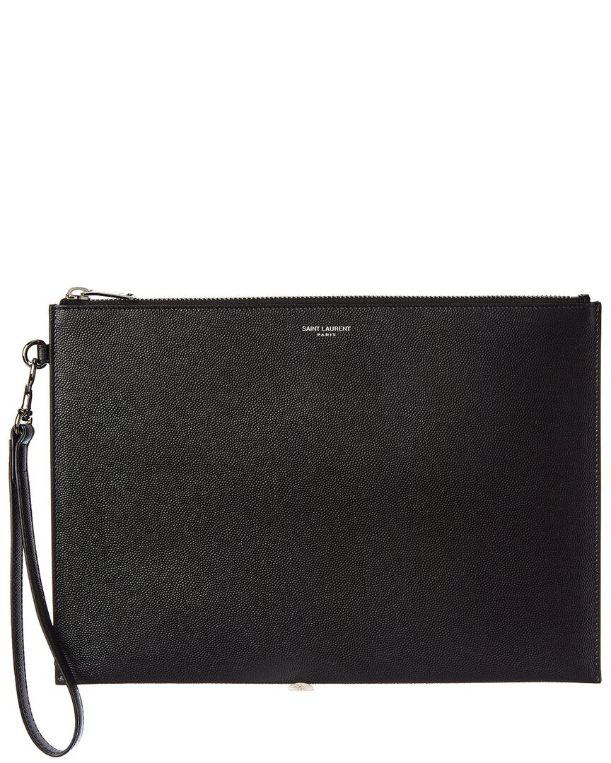 Saint Laurent Saint Laurent Paris Zipped Leather Tablet Holder