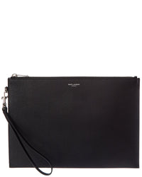 Saint Laurent Saint Laurent Paris Zipped Leather Tablet Holder