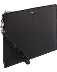 Saint Laurent Saint Laurent Paris Zipped Leather Tablet Holder