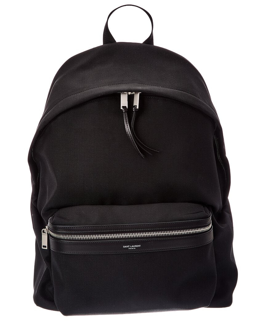 Saint Laurent Saint Laurent City Canvas & Leather Backpack