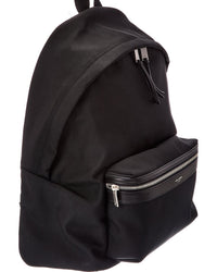 Saint Laurent Saint Laurent City Canvas & Leather Backpack