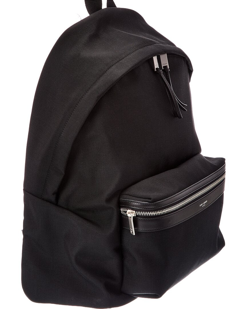 Saint Laurent Saint Laurent City Canvas & Leather Backpack