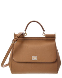 Dolce & Gabbana Dolce & Gabbana Sicily Large Leather Satchel