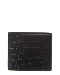 Saint Laurent Saint Laurent East/West Croc-Embossed Leather Wallet