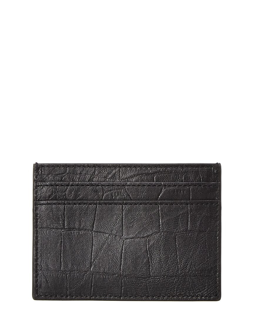 Saint Laurent Saint Laurent Croc-Embossed Leather Card Case