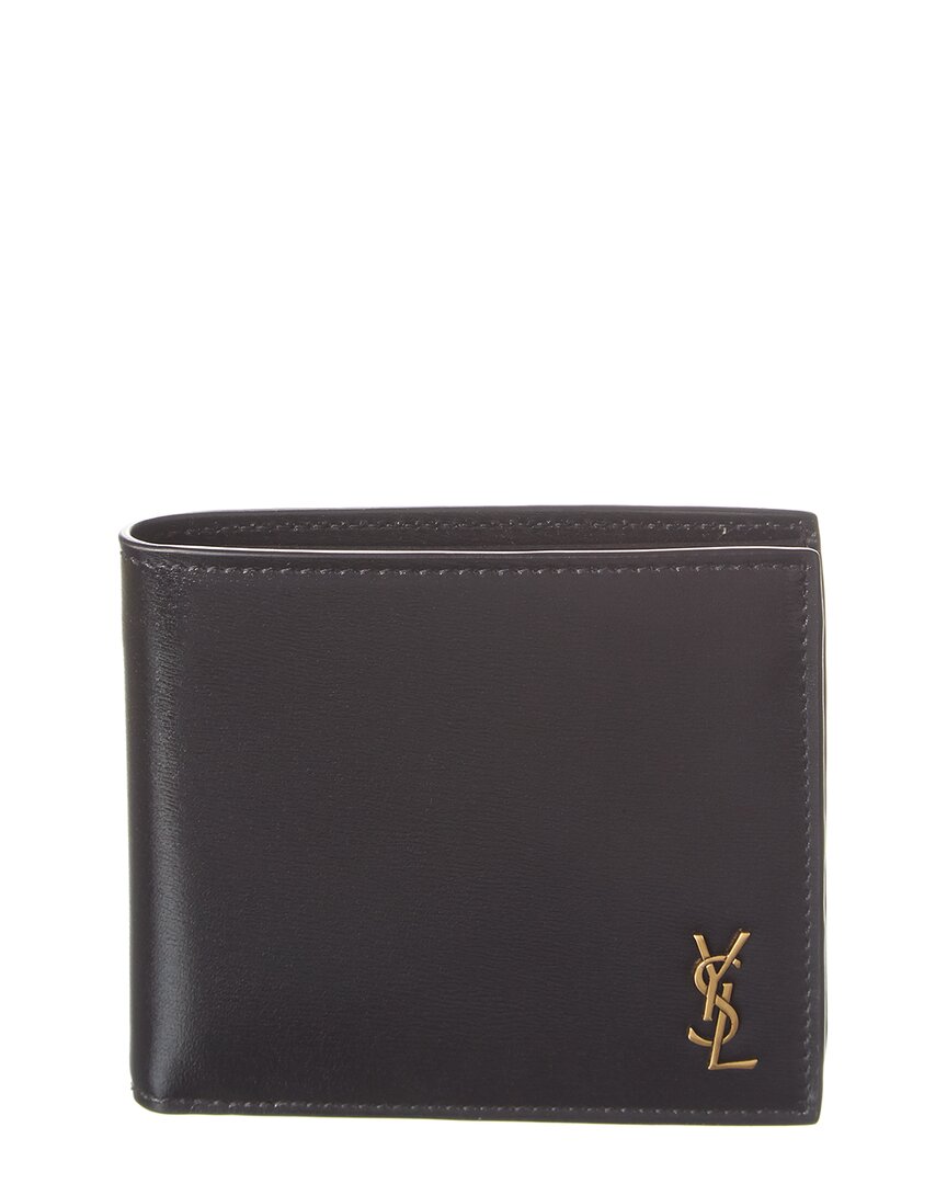 Saint Laurent Saint Laurent Logo Plaque Leather Wallet