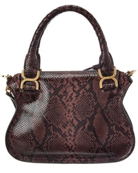Chloé Chloé Marcie Small Snake-Embossed Leather Satchel