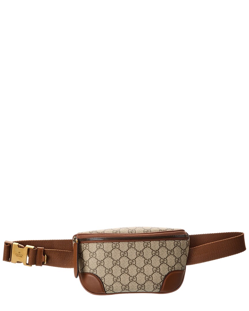 Gucci Gucci Gg Emblem Small Gg Supreme Canvas & Leather Belt Bag