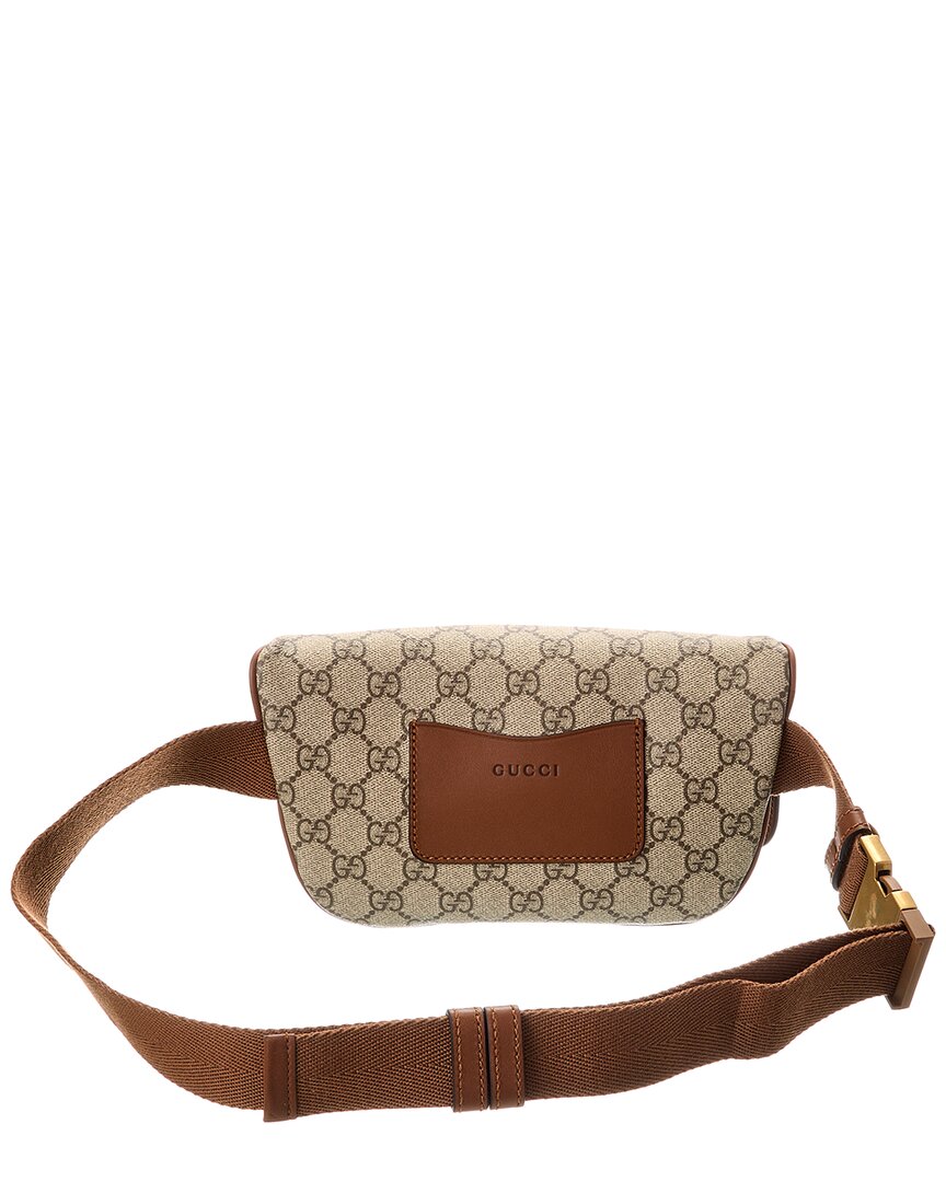 Gucci Gucci Gg Emblem Small Gg Supreme Canvas & Leather Belt Bag