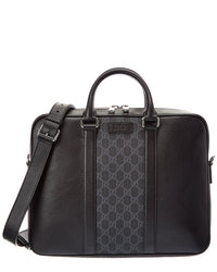 Gucci Gucci Canvas & Leather Briefcase