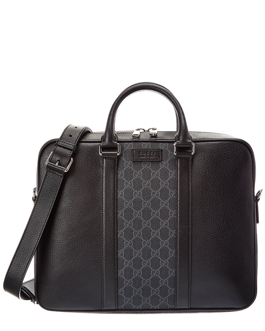 Gucci Gucci Canvas & Leather Briefcase