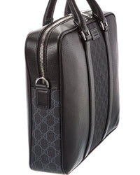 Gucci Gucci Canvas & Leather Briefcase
