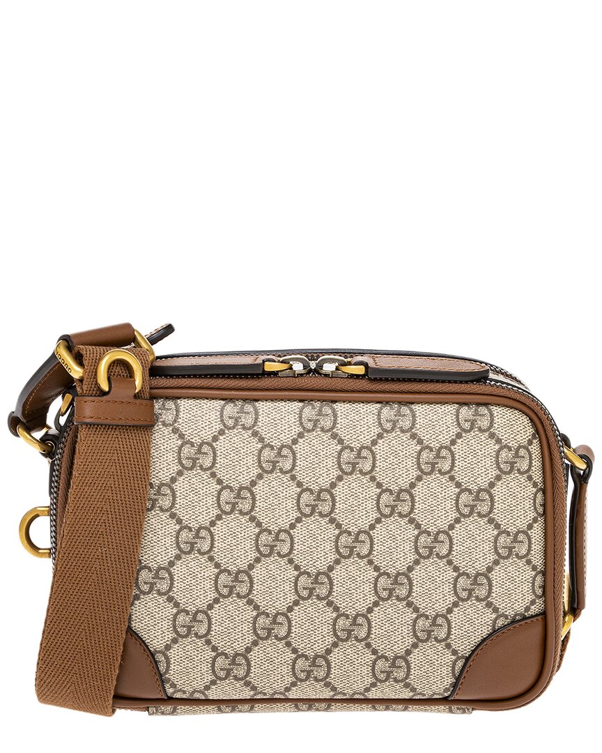 Gucci Gucci Gg Emblem Embossed Dual Compartment Mini Bag
