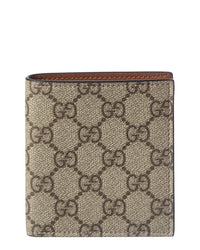 Gucci Gucci Gg Supreme Canvas & Leather Wallet