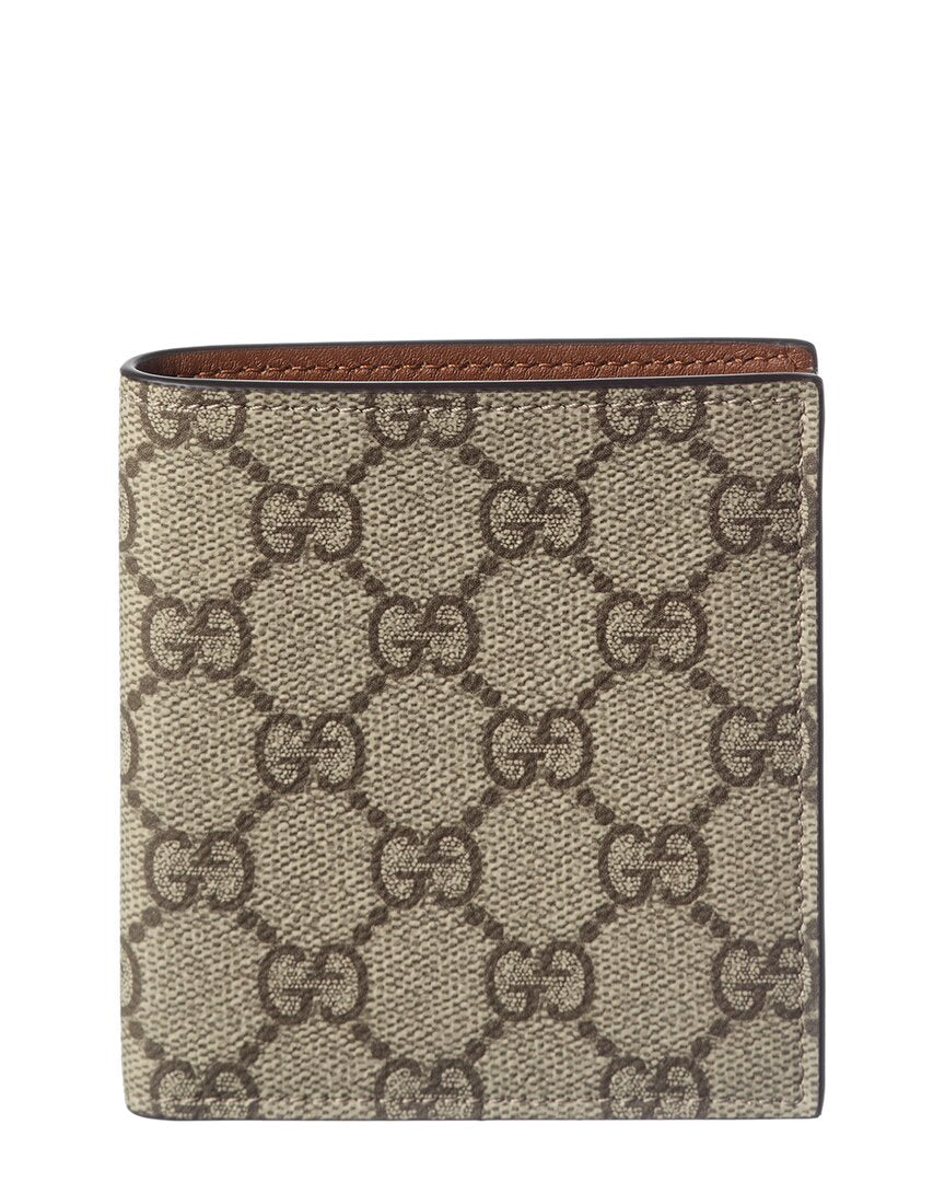 Gucci Gucci Gg Supreme Canvas & Leather Wallet