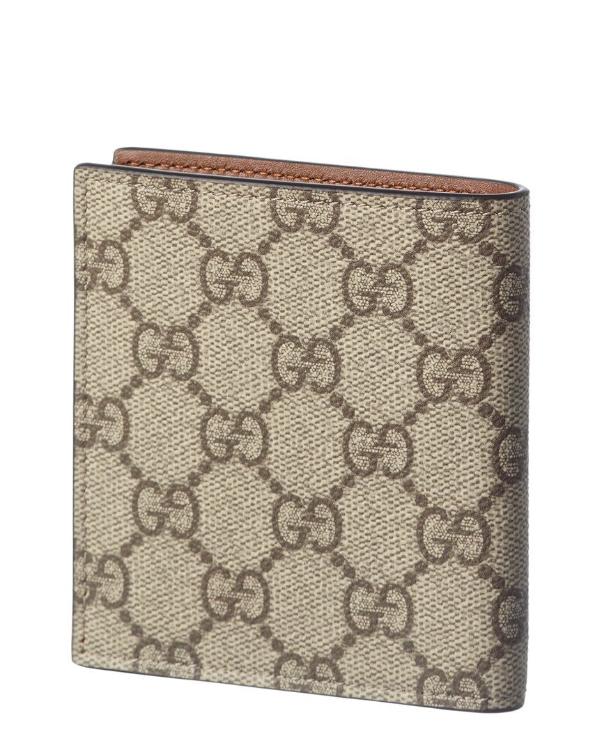Gucci Gucci Gg Supreme Canvas & Leather Wallet