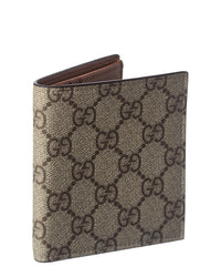 Gucci Gucci Gg Supreme Canvas & Leather Wallet