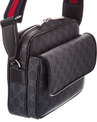 Gucci Gucci Gg Small Canvas & Leather Crossbody