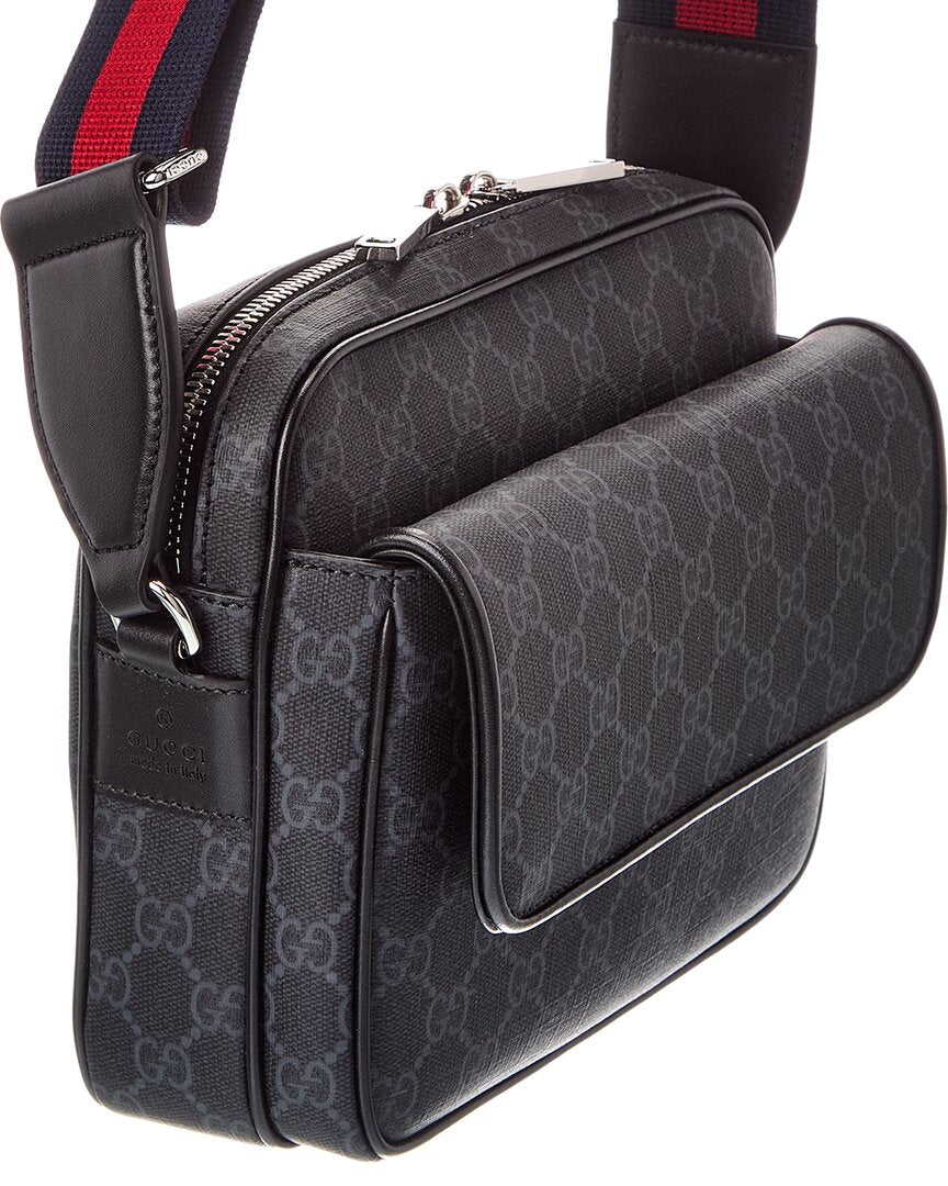 Gucci Gucci Gg Small Canvas & Leather Crossbody