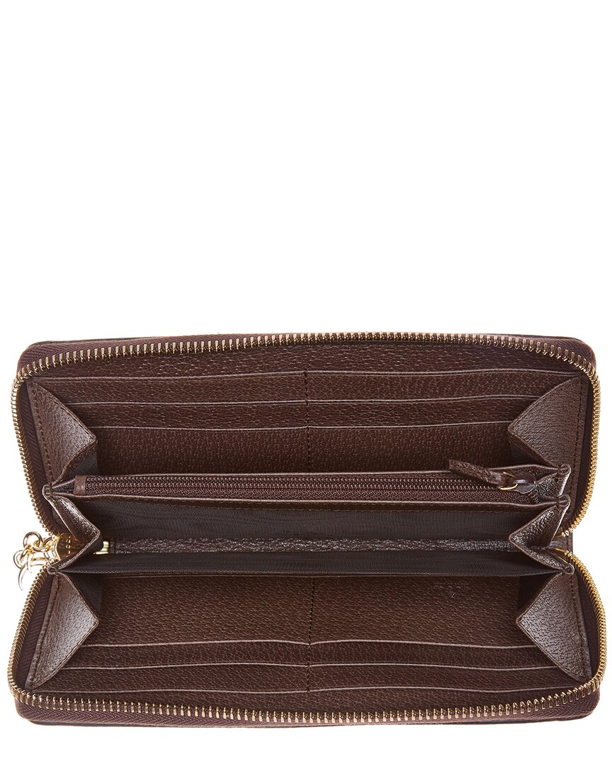 Gucci Gucci Ophidia Gg Supreme Canvas & Leather Zip Around Wallet