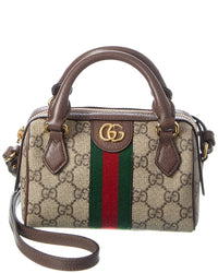Gucci Gucci Ophidia Mini Gg Supreme Canvas & Leather Shoulder Bag