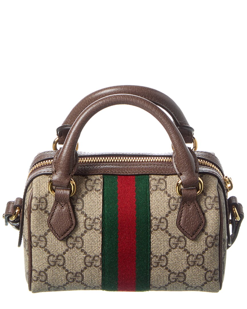 Gucci Gucci Ophidia Mini Gg Supreme Canvas & Leather Shoulder Bag
